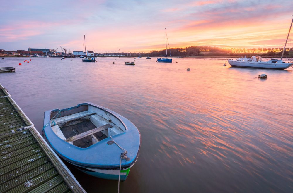 Sunrise over the River Deben in Woodbridge