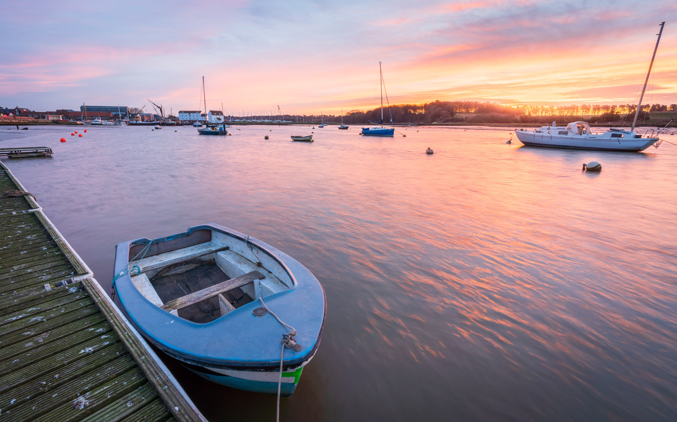 Sunrise over the River Deben in Woodbridge