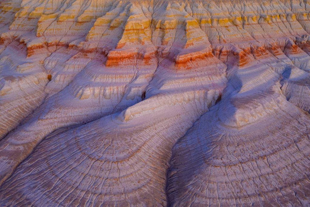 Colourful rock formations at Mount Bokty, Mangystau, Kazakhstan