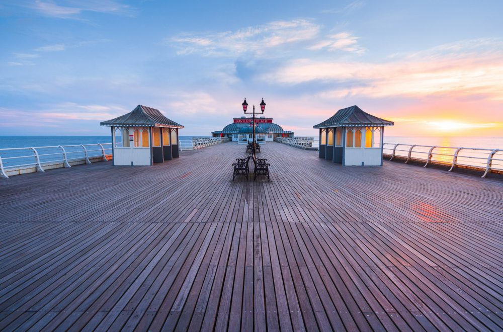 On Cromer Pier at sunrise with no crowd