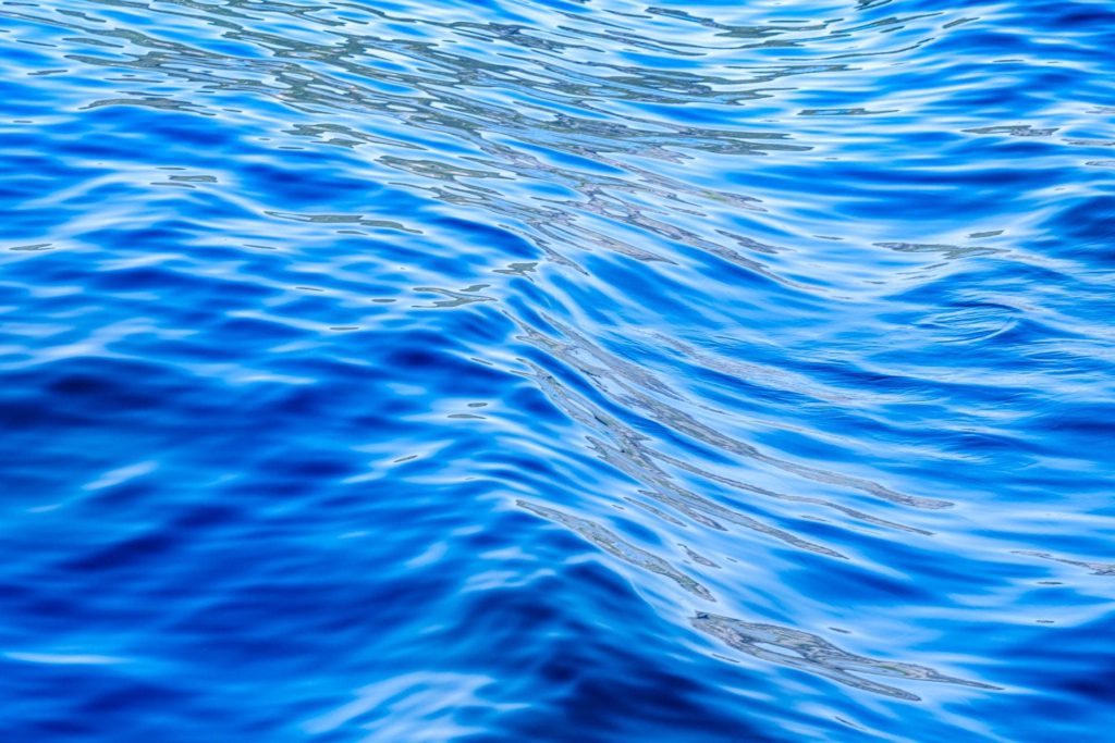 Abstract blue waves in Lofoten, Norway