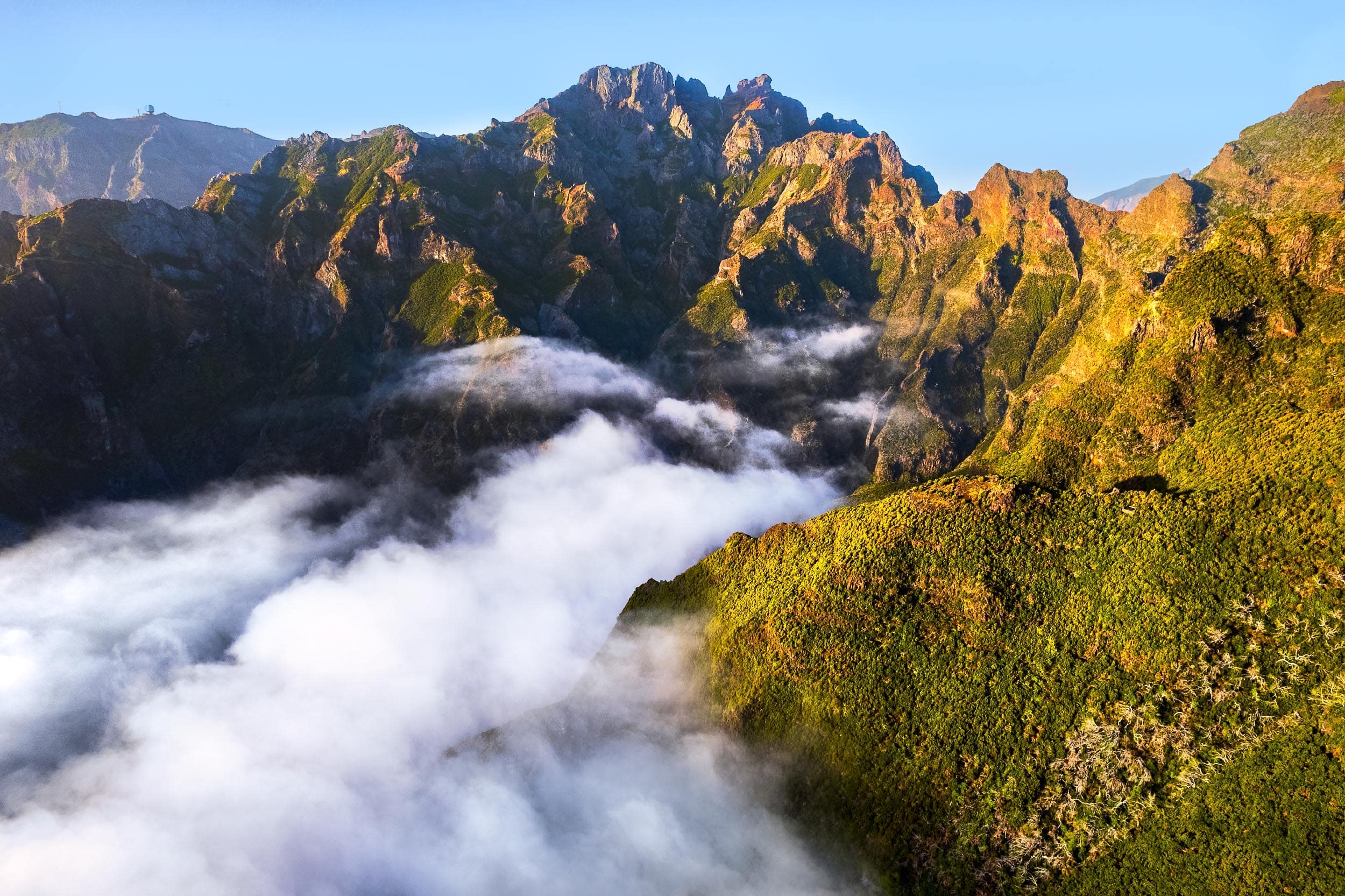 Mountains shrouded in clouds, Madeira, Portugal