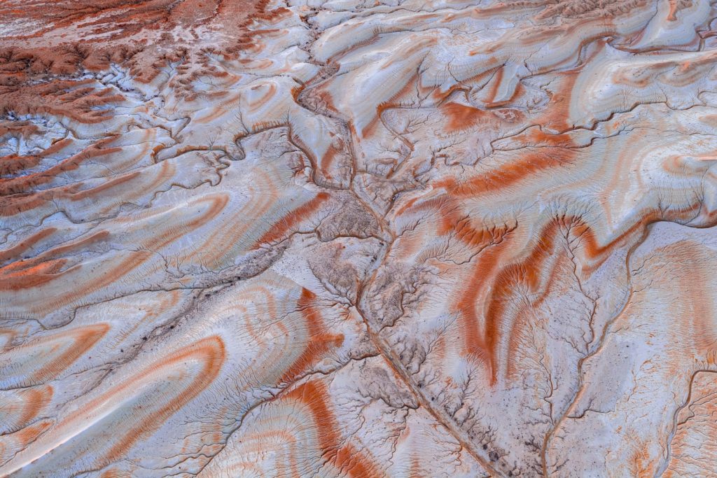 Vibrant abstract patterns in the earth, Mangystau, Kazakhstan