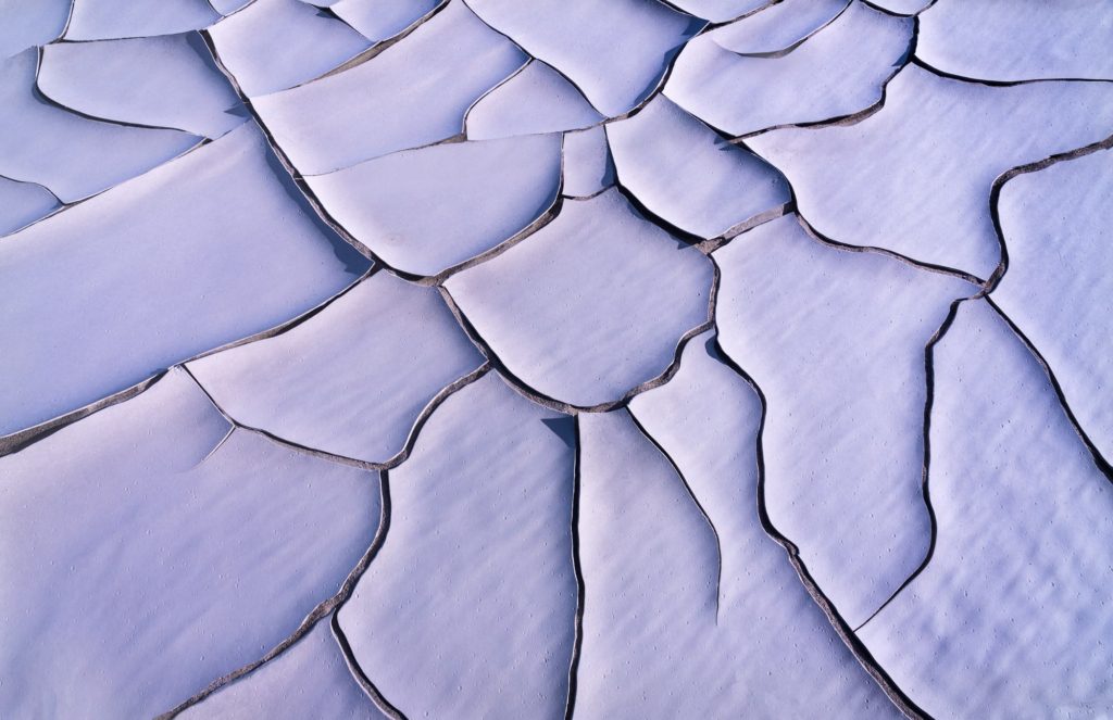 Smooth cracked mud surface in Death Valley, USA