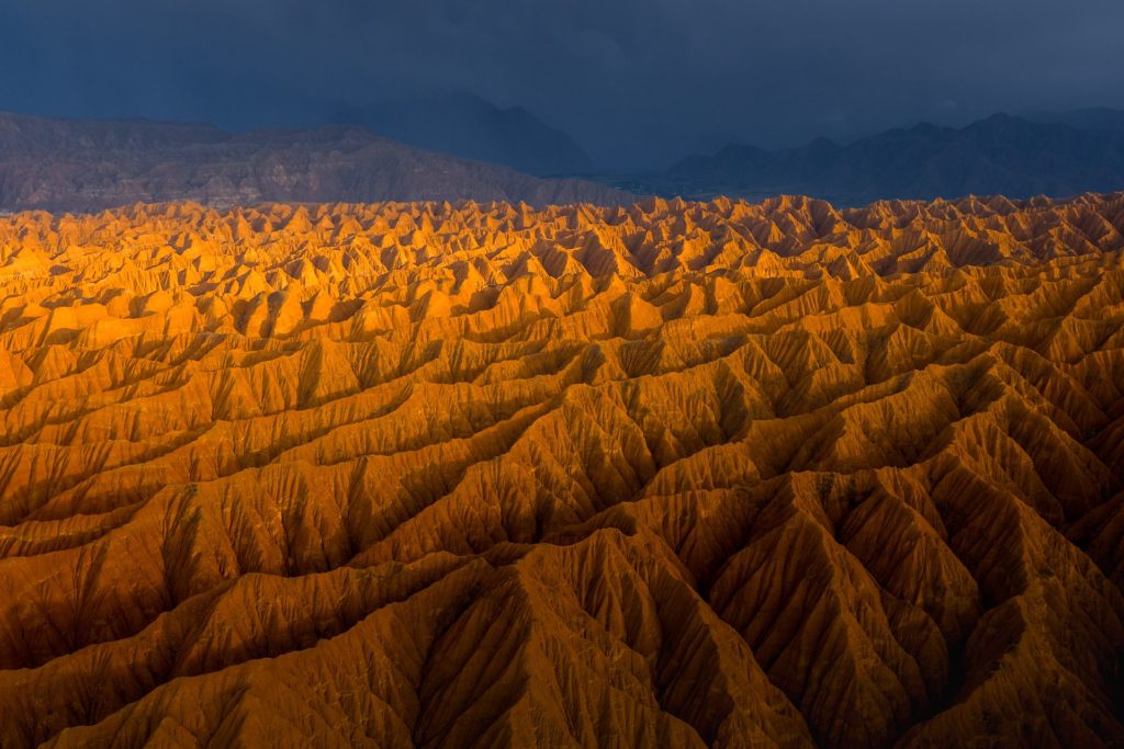 Golden ridges of the Valley of Forgotten Rivers, Kyrgyzstan